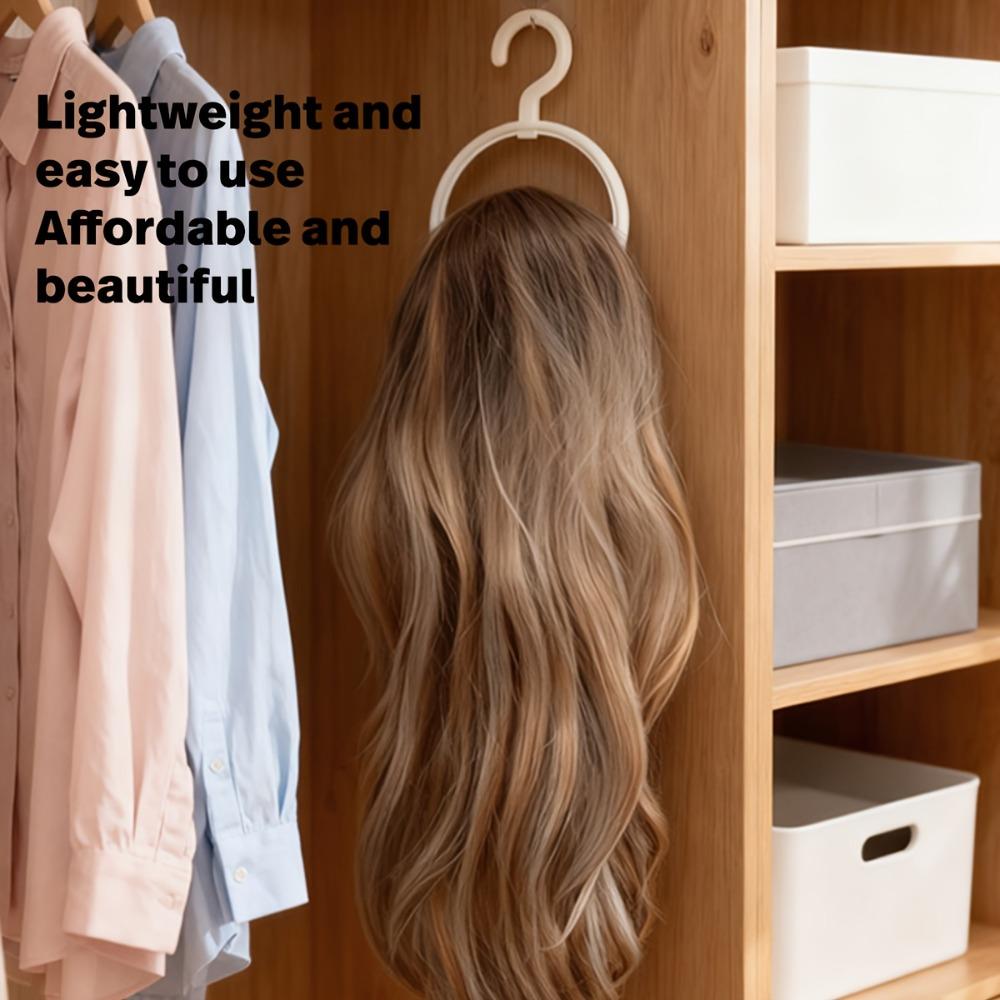 3pcs Space-Saving Collapsible Wig Stand Hairdressing Wig Styling Hanger Wig Storage Tools for Salon