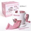 22/32/40 Needles Smart Weaving Round Loom,Knitting Board Rotating Double Knit,Loom Machine Kit for Adults/Kids DIY Knit Scarf Hat Sock
