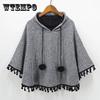 Fashion Women Coat and Capes Pullover Cape Women Winter Wraps Shawl Knitted Cloak Ponchos Women Autumn Winter