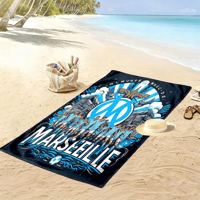 l'Oheme logo Print Beach Towel, Large Soft Quick Dry Towel for Beach Camping Swimming