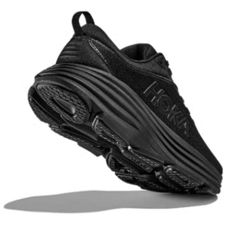 HOKA One One Bondi 8 Тканевая амортизация Нескользящая Дышащие Низкие Беговые Кроссовки Женские Черные 1127952-BBLC()