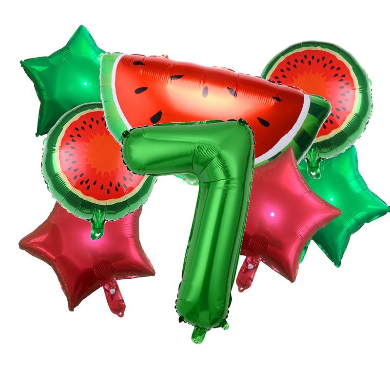 Summer Fruit Themed Aluminum Film Balloon Watermelon Birthday Balloon Party Atmosphere Decoration