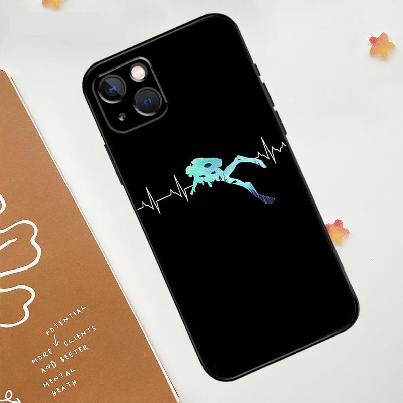 Scuba Diver Diving Case For iPhone 17 Air 16 15 14 13 12 11 Pro Max mini 16e 15 16 Plus Funda Silicone Cover