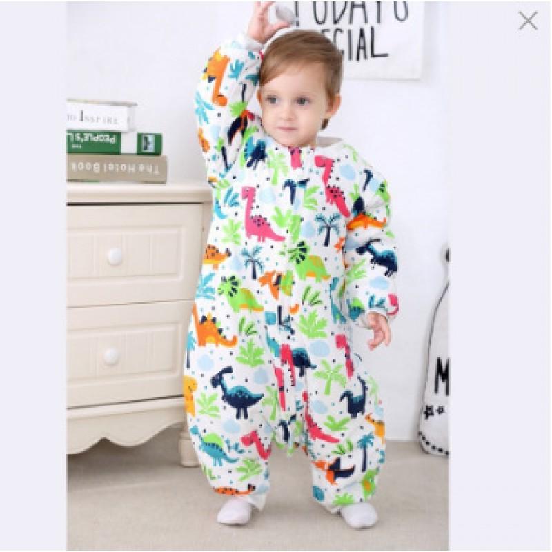 Kids Winter Warm Sleeping Bag Baby Split Leg Sleepsack Thick Anti-Kick Blanket