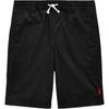 Polo Logo Embroidered Drawstring Straight Fit Five-Point Shorts Kids Shorts Black CWPOSHOY7620026-001