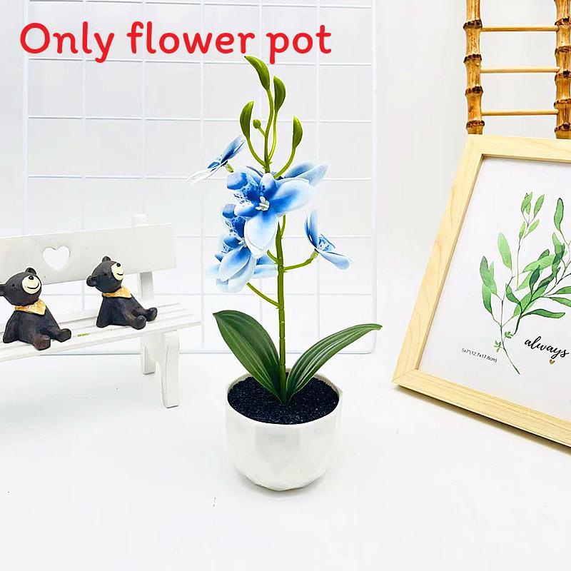 Potted Simulated Phalaenopsis Artificial Artificial Flower Desktop Ornament