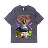 275 GSM Washed T-shirts 100% Cotton Dragon Ball V46 Perfect Cell Print Unisex Heavy Cotton T Shirt