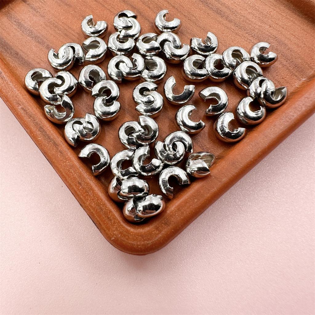 Концевая застежка 3/4/5 мм, ручная работа, C-застежка, позиционирующая бусина для браслета, материал «сделай сам», золото, серебряная застежка для сумки, застежка в форме полумесяца, аксессуары в форме полумесяца