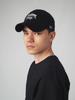 Хлопковая бейсболка с вышивкой черного цвета Black White Logo