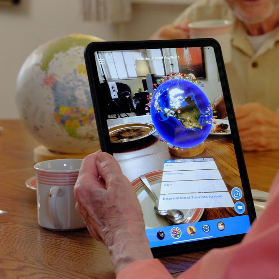 Hobonichi Hobonichi Earth Ball Journey A Earth Ball with Countries of the World Colorfully Hold the App Over It and Information About the World Will