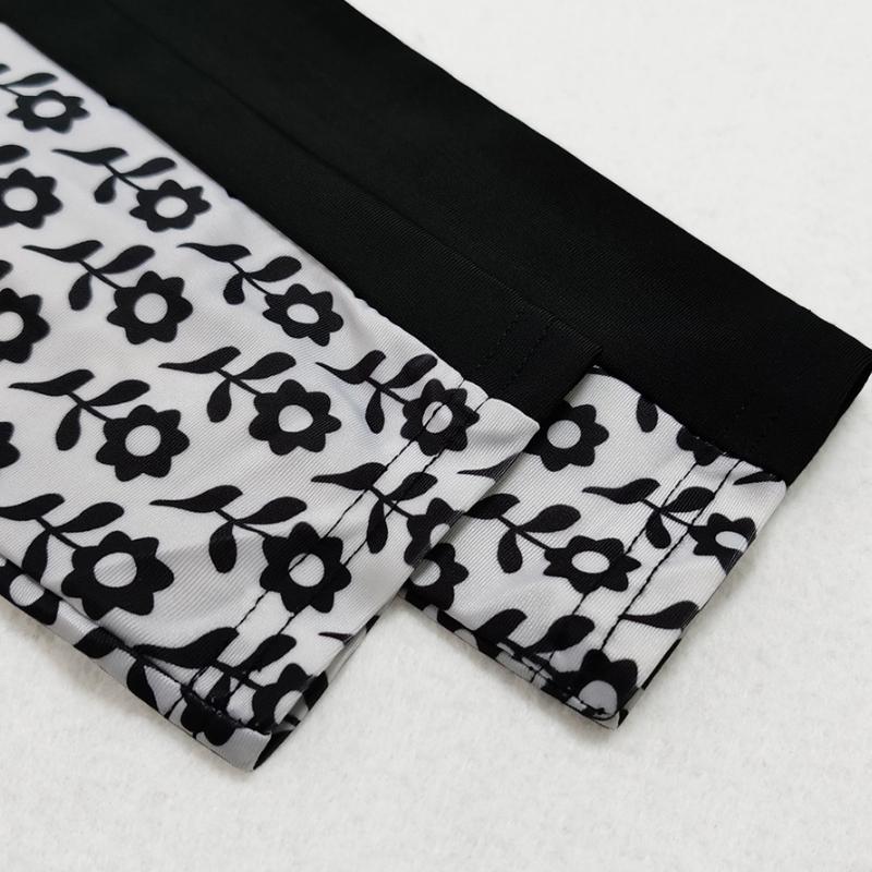 Женский мусульманский купальный костюм с кепкой и принтом Купальник Пляжная одежда Купальники 3 шт. Всего тела с длинными рукавами Исламская одежда Буркини Цельный купальник