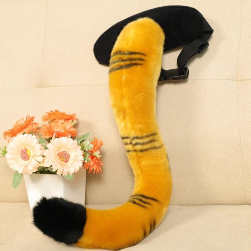 1/2/4Pcs Tigeres Costume Set Tigeres Ears Headband Tail Paw Gloves Kids Halloween Christmas Party Animal Cosplay Costume