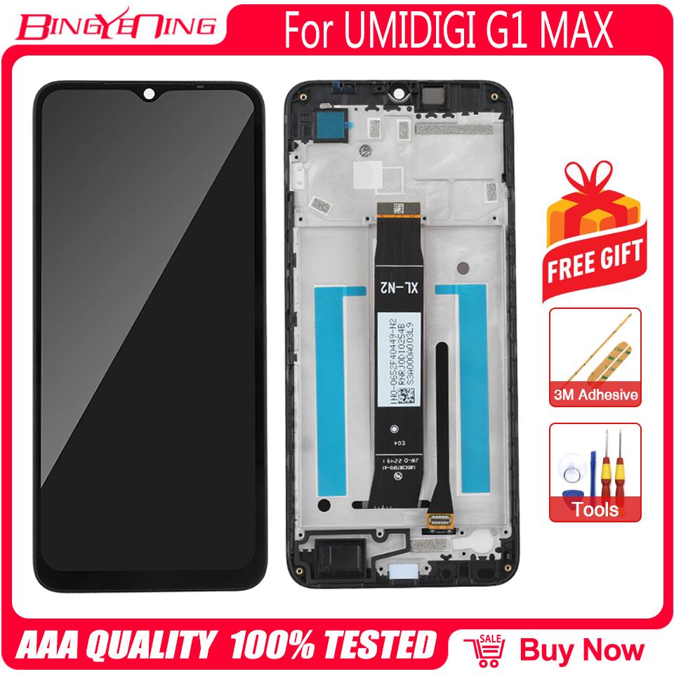 Original 6.52 Inch UMIDIGI G5A G1 Max LCD Display + Touch Screen Digitizer + Frame Assembly Digitizer For UMIDIGI C1 Max