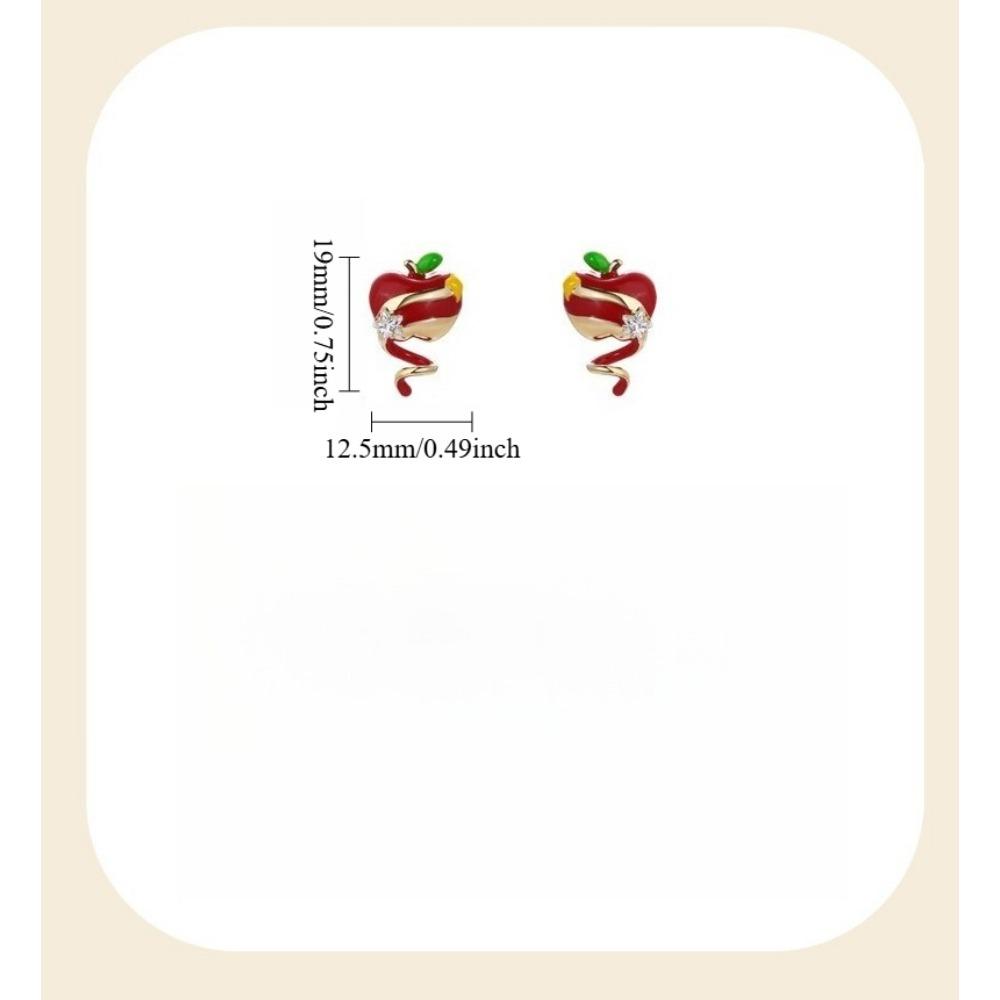 1 пара Премиальные Серьги-гвоздики Apple из серии Flash Party Модные Серьги с Характером