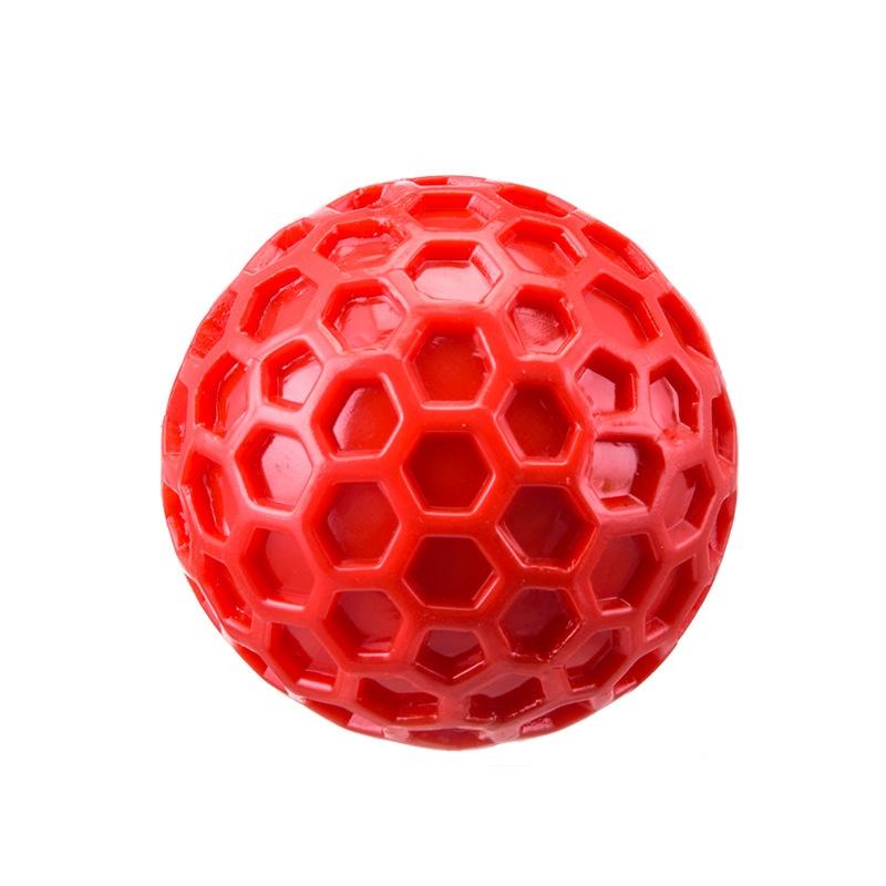 Игрушки для собак Hexa Bite Squeaky Chew Interactive Ball – Сотовая текстура для чистки зубов со скрипом и отскоком для игры щенка