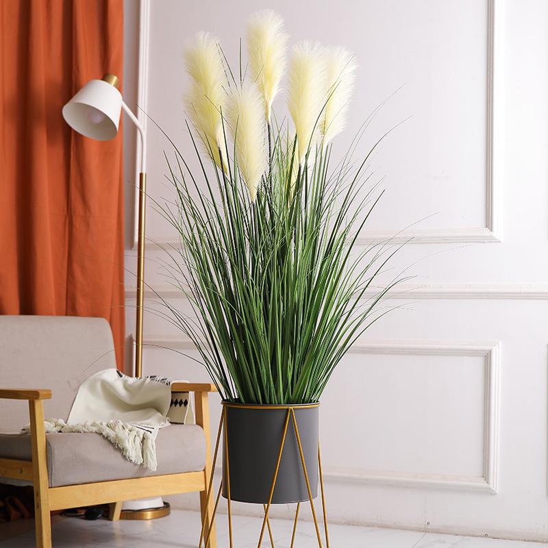 Nordic Faux Reed Grass & Foxtail Flower Floor Decor for Living Room