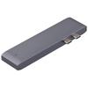 1-Piece Aluminum Alloy Type-C Expansion Dock, 7-in-1 Hub, Gray, Compatible with MacBook