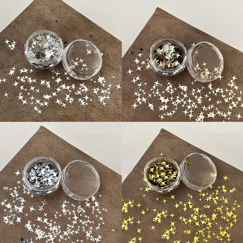 1Box Nail Glitter Star Shape Sequins Sparkly Flakes Paillette Nail Art Charms Decorations Diy Slices Accessories
