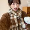 2025 Winter New Imitation Cashmere Checkered Scarf For Women'S High End, Women'S Scarf, Student Gift Shawl