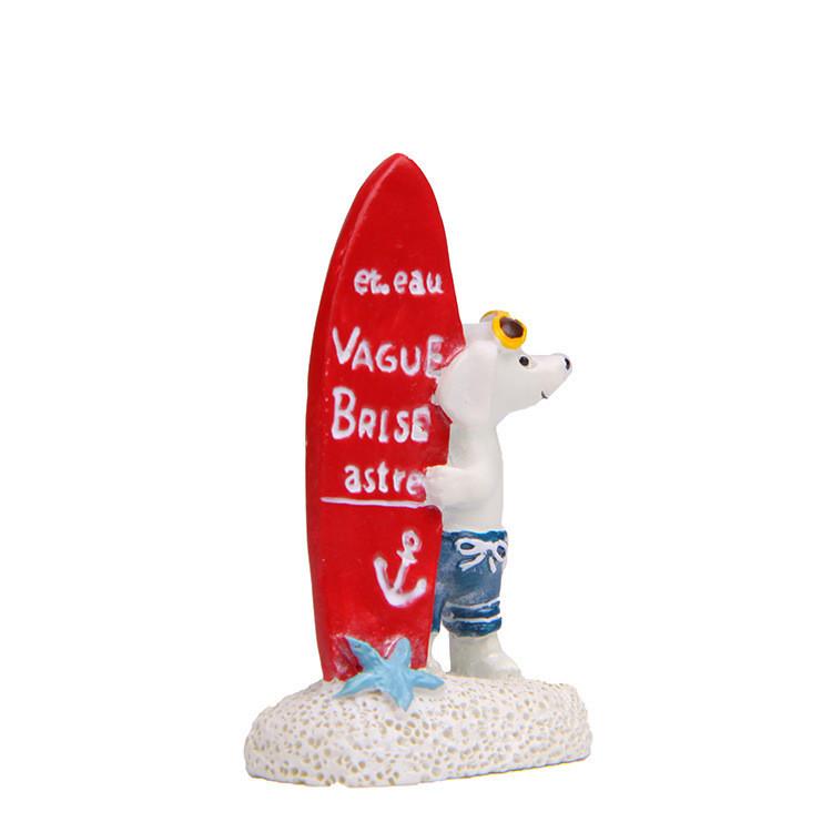 Surfing Puppy Cartoon Resin Ornaments For Photography Props And Decor Home