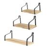 3Pcs Floating Shelf Durable Wall Mounted Rustic Wood Shelves Floating Exquisite Wall Shelves for Home Shop Office