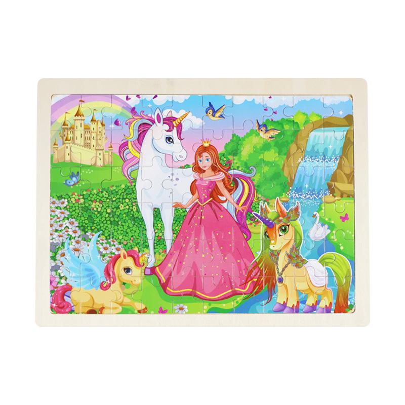 Деревянный пазл из 60 деталей с бревнами, детский мультяшный деревянный пазл с самолетом, развивающие игрушки для раннего развития ребенка