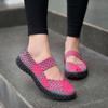 Women's Fashion Casual Rainbow Ladies Summer Sports Runnings Woven Mesh Flat Shoes