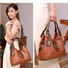 New European and American Retro Fashion Meniscus Baguette Bag Portable Messenger Large-capacity Compartment Female Bag