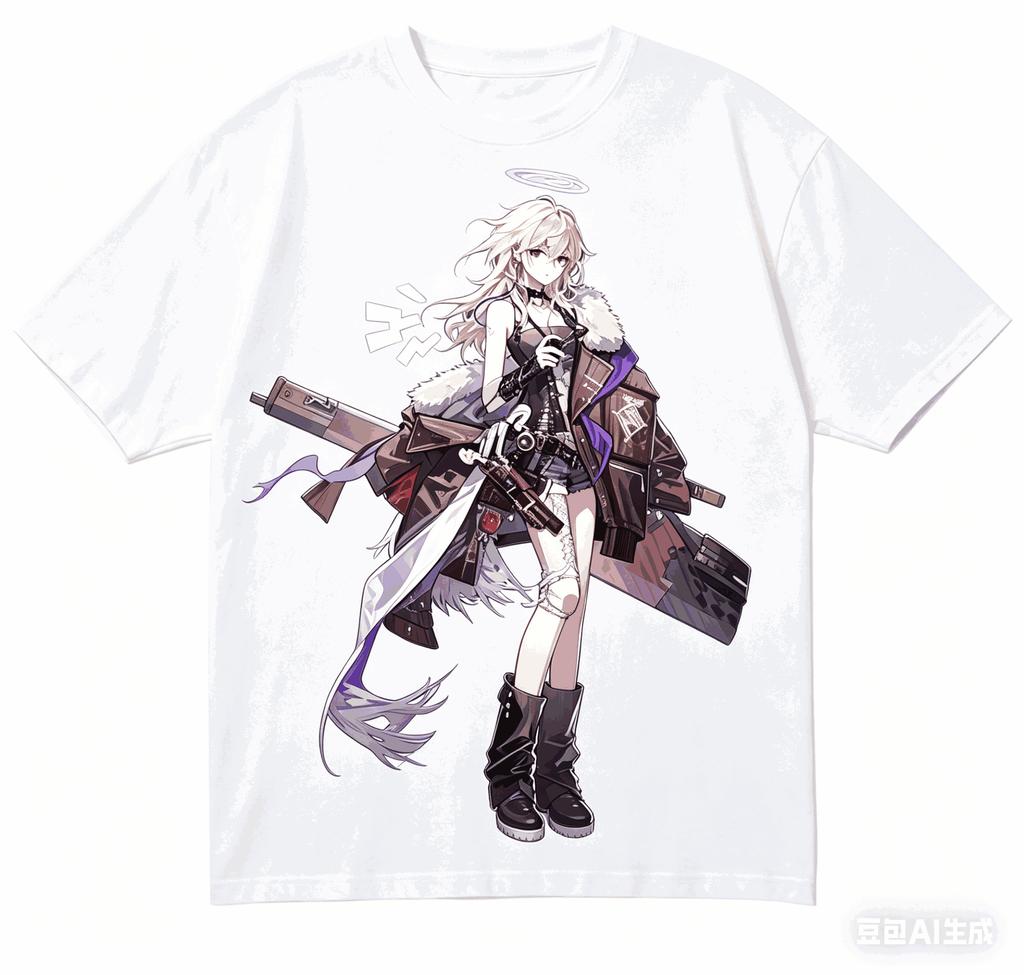 Arknights Cotton T-shirt New Model shirt personality Clothes Year round clothing Short Streetwe