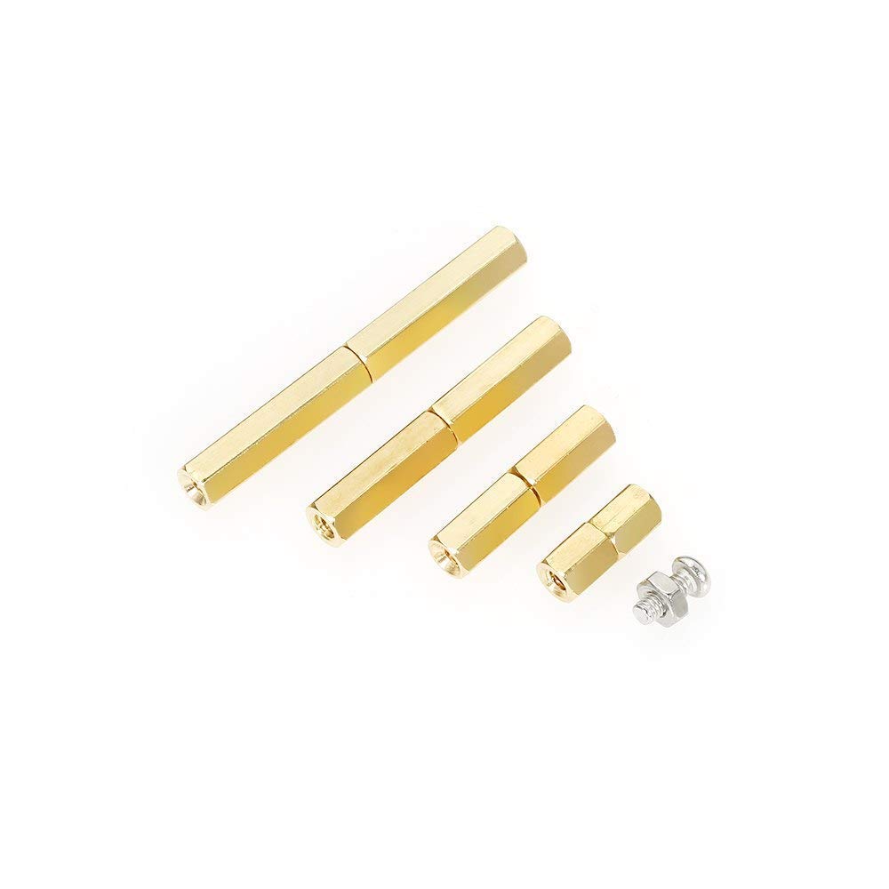 180Pcs M2.5 Motherboard Standoffs&Screws&Nuts Kit, Hex Male-Female Brass Spacer Standoffs, Laptop Screws for DIY Computer Build