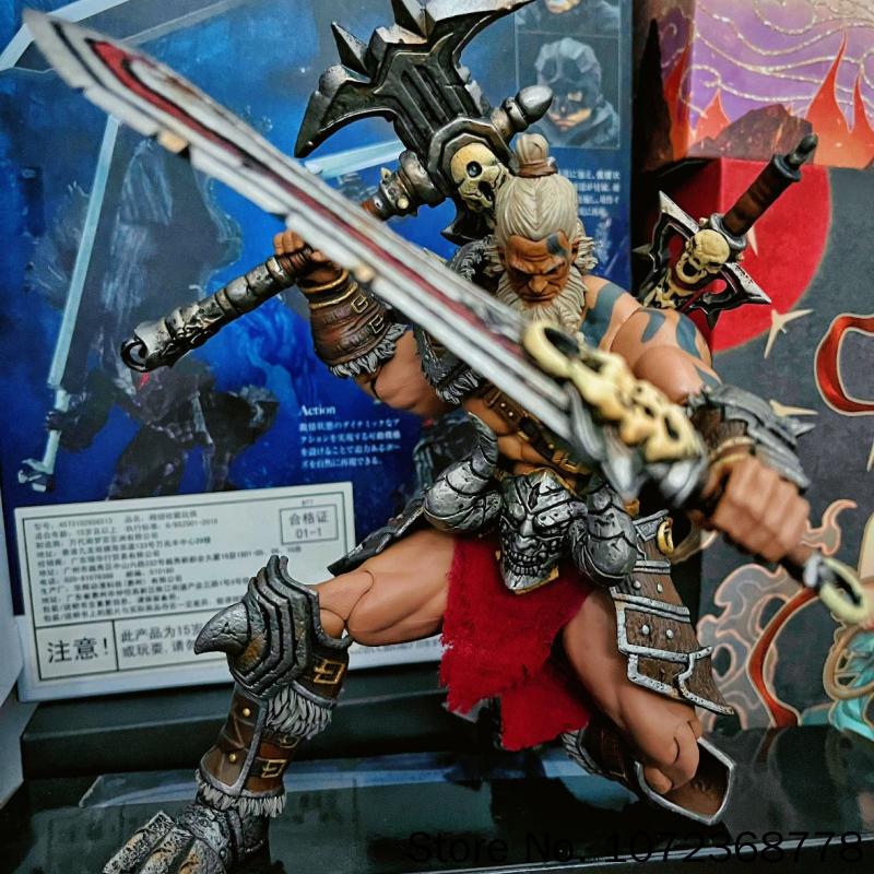 Nightmare Studio D20 1/12 Full Set Scale Classic Game Characters Barbarian Male Warrior 6inch Action Figures Toy