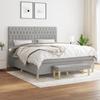 3137413 vidaXL Divan Bed with Mattress Light Grey 180x200cm Fabric