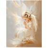 Angel In Flowers Angel In Flowers, 70X100 Cm, Wooden Frame Light Oak, Matte Paper 230 Gsm