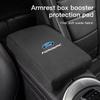 Car Sticker Hot For Ford Car Suede Armrest Mat Arm Rest Box Cushion Protection Decoration Pad For Ford Focus mk2 mk3 Fiesta mk7
