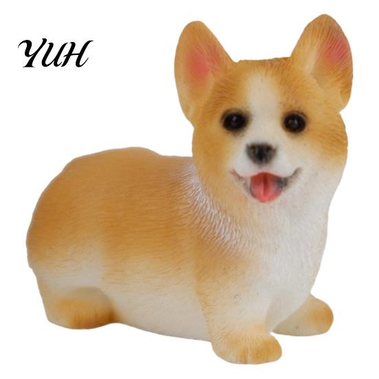 Mini Fairy Garden Accessories Cute Puppy Figurine, Resin Ornament for Desk And Car Decor, Animal Desktop Toys Realistic Dog Figurines, Miniature