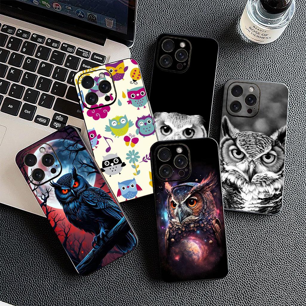 Soft Cover for Samsung Galaxy S24 S25 S23 FE Ultra Plus S7 Edge S25+ S23+ A56 5G Casing Phone Case Wallpaper Owl Bird