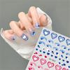 Love Heart Design 3D Nail Sticker For Valentine's Day Colorful Heart Self-Adhesive Slider Decals Manicure Decoration