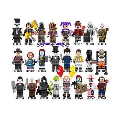 24 шт. Подходят для Lego Хэллоуин Джек Джейсон Атака Желтый плащ Мастер Джимму Рензи Игрушки Минифигурки Игрушки