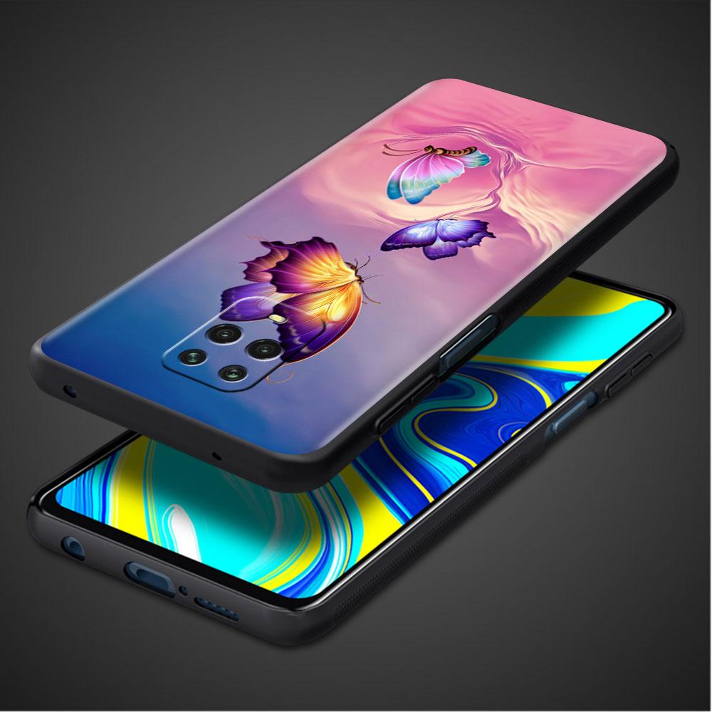 Funda для Xiaomi Redmi Note 10 9 11 Pro мягкий чехол для телефона 10S 9S K40 8 9A 9C 9T 7 10C 8T силиконовый чехол Diamond Flower Butterfly