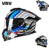 Full Face Motorcycle Helmet Flip-Up Modular Dual Lens DOT CCC Certified All Season Adult Unisex ABS