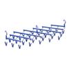 Sawafuji Free Pincher 29 Clothes Drying Rack, Sky Blue, with 29 Pinchers, Made In Japan, Extendable, Space-Saving, Low Pole, Hanger, Bath Towel, Apart