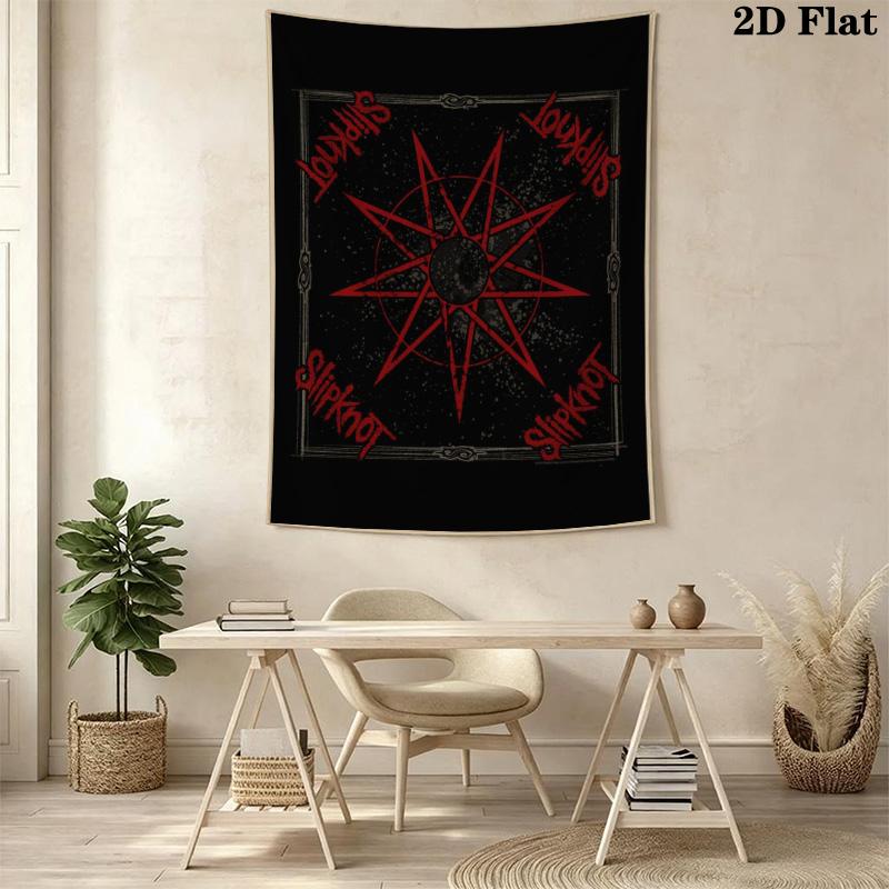 Dark Metal Tapestry Slipknot'S Mystic Design Tapestry Background Cloth Wallmounted Wall Covering Decoration Home Decor Wall Decoration