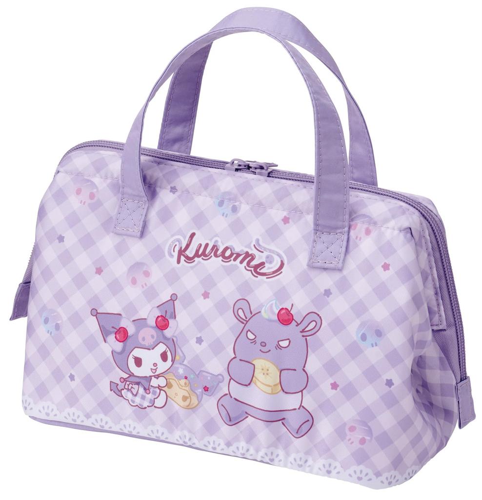 Skater Lunch Clasp Fancy Bag, Insulated, Closure, Women's, Sanrio, Kuromi, Snacks, Sweets, Girls, KGA1-A