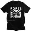 Мужская футболка Ropes Not Roses Clench Shibari Мужская хлопковая футболка Подчиненный Рабская игра Сексуальная футболка для сабмиссива Оверсайз Уличная одежда