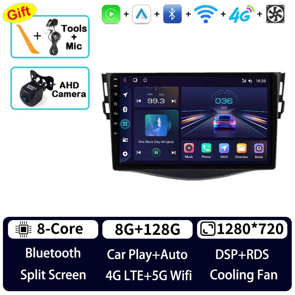 Autoradio Android 16 pour Toyota RAV4 3 XA30 2005 - 2016, lecteur multimédia GPS, unité principale Navi, Carplay sans fil, Auto DSP BT stéréo