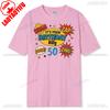 Personalised 50th Birthday Tshirt Wham Zap Retro Comic Book Style Design on Bella and Canvas Premium Tee Fast UK Tracked