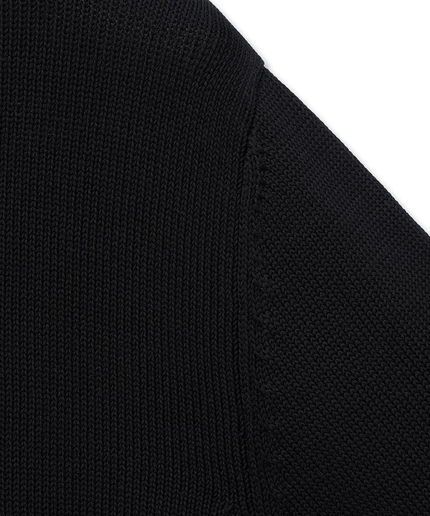 NOIRER FOR WOMAN Lux Cotton Classic Button-Up Sweater (Black)