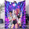 Kpop Demon Hunter Themed Small Cover Blanket All Season Soft SkinFriendly Bed Bedroom Dorm Sofa Lunch Camping Nursery Room Gift