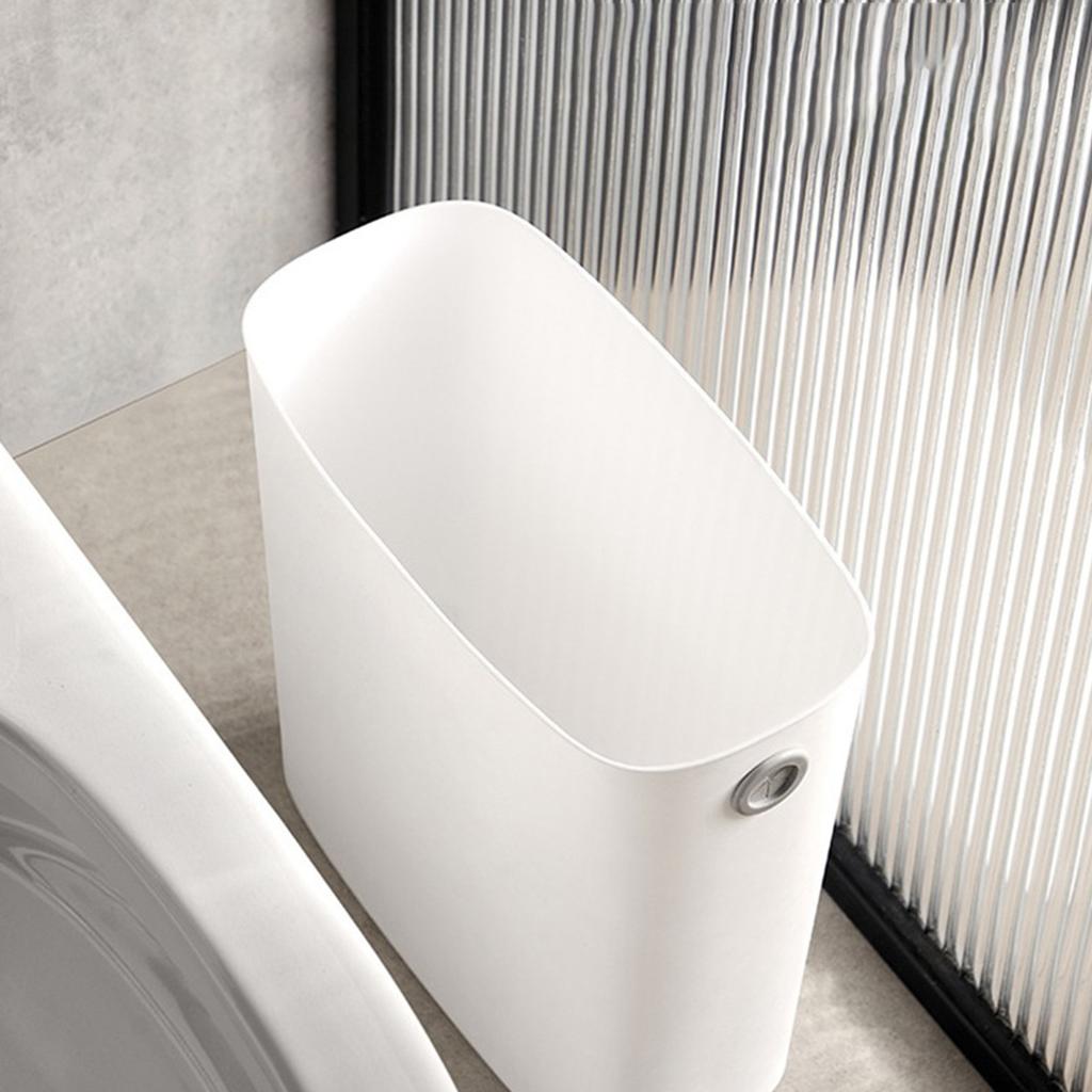 Small Trash Can PP TPR Plastic Wastebasket Slim Open Top Garbage Container Bin for Bathroom Office