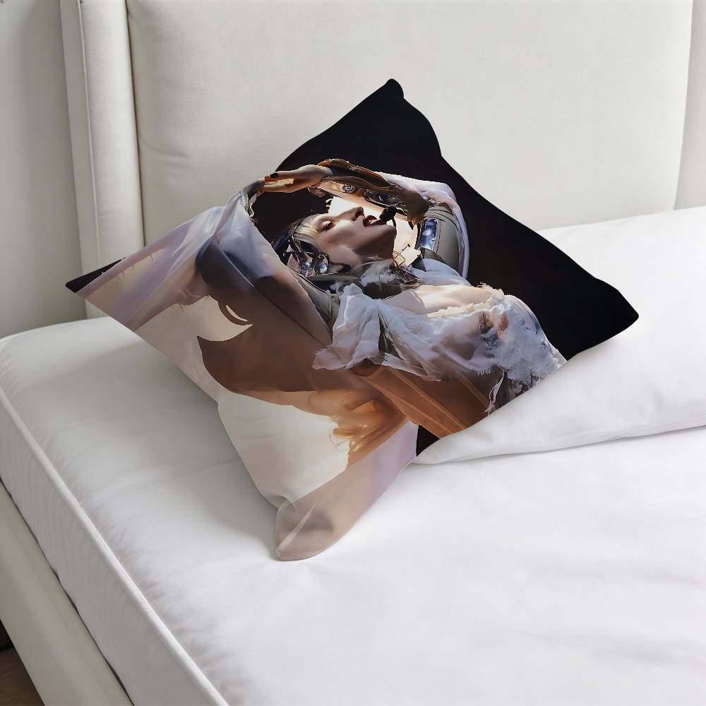 LLady GGaga RRunway Square Pillow Cover Decorative Throw Pillow Case for Sofa Couch Bed Home Car Living Room Decoration